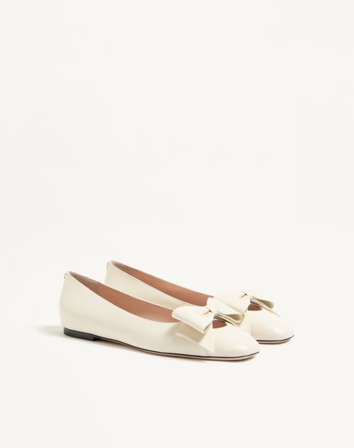 Valentino Garavani - Bowow Kidskin Ballerina - Ivory - Woman - Ballerinas